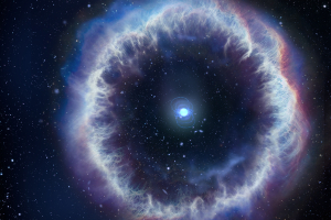 An artistic representation of a magnetar surrounded by the nebula responsible for the continuum radio emission associated with some Fast Radio Bursts. Credit: US NSF/AUI/NSF NRAO S. Dagnello.