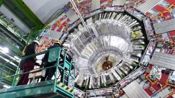 The U.S. Department of Energy has formally approved the production of components for the high-luminosity upgrade of the CMS particle detector at the Large Hadron Collider. Photo: CERN
